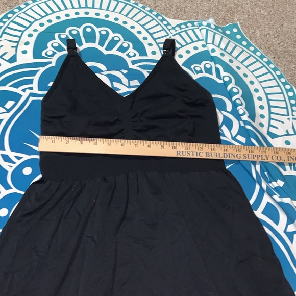 I LOVE SIA maternity and nursing dress or base layer black spaghetti strap XL - Picture 7 of 11